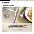 thumbnail image 5 of Houzer Medallion Gourmet 31 in Stainless Steel Undermount 50/50 Double Bowl Kitchen Sink with Strainer - MGD-3120-1, 5 of 6