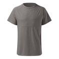 thumbnail image 4 of Summer Savings Clearance! Edvintorg Tracksuits For Men Set Men's Fashion Movement Leisure Solid Splicing Short Sleeve Round Neck Coat Elastic Waist Shorts Suit Gray XXL, 4 of 7