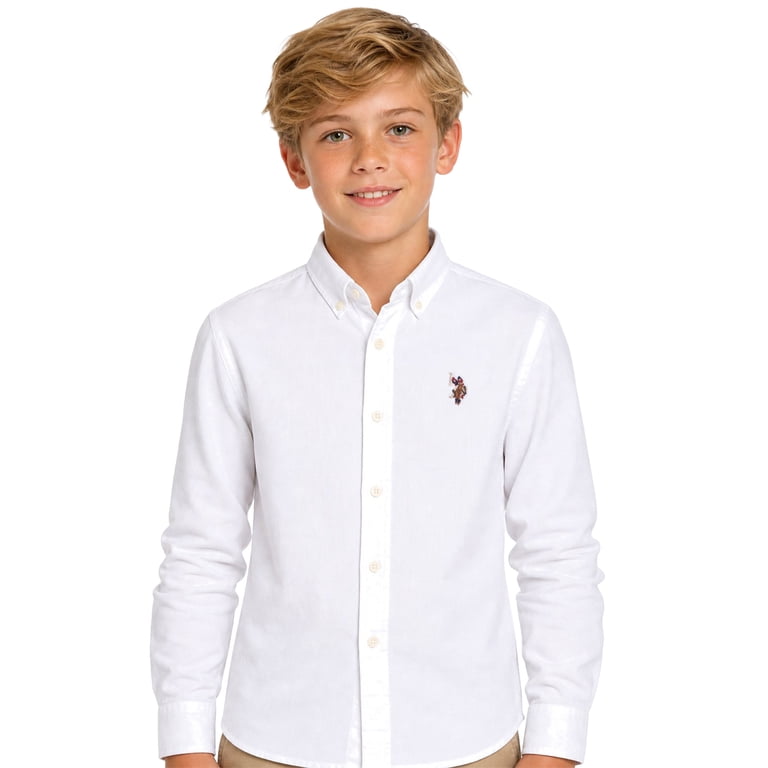 U.S. Polo Assn. Boys Long Sleeve Button Down Oxford Shirt photo 1