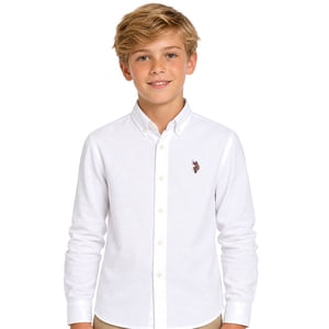 U.S. Polo Assn. Boys Long Sleeve Button Down Oxford Shirt