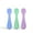 Multicolor, variant on Ubbi Stainless Steel Toddler Utensil Set, Includes 2 Forks & 2 Spoons, Polaris Blue & Sugar Snap Green, 4 Pack, Food Grade Silicone