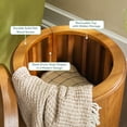 thumbnail image 4 of 2-Pack Walker Edison Modern Solid Oak Wood Side Tables, Medium Brown Oak, 4 of 5