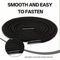 thumbnail image 3 of TELOLY 2Pcs Shoe Laces Polyester Core Shoe Laces for Sneakers Round Shoelace Shoelaces Black, 3 of 5