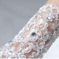 thumbnail image 5 of Vestido de novia de encaje con diamantes para niña, guantes sin dedos para niña, guantes de baile para actuación, decoración, 5 of 5