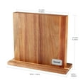 thumbnail image 4 of Hecef Powerful Magnetic Knife Block, Acacia Wood Double Side Magnet Kitchen Knife Holder Without Knives, 4 of 12