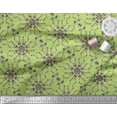 thumbnail image 3 of Soimoi Green Poly Georgette Fabric Floral Wreath Geometric Print Sewing Fabric Yard 52 Inch Wide, 3 of 5