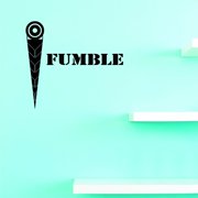Custom Decals Fumble Wall Art Size 20 X 20 Inches Color Black