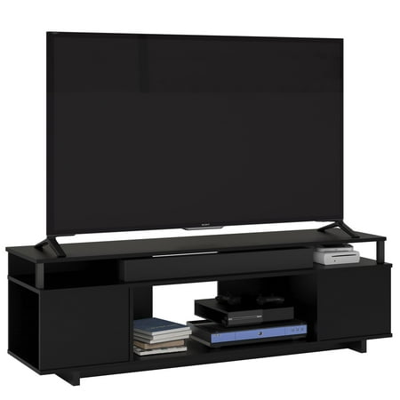 Ameriwood Home Carson TV Stand for TVs up to 65", Black Oak
