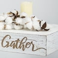 thumbnail image 5 of American Art Decor Floating Wall Shelf for Bedroom, Living Room, Bathroom – Whitewashed Wood with “Gather" Text Engraving (3.25" H x 24.25" L x 10.25" D), 5 of 6