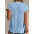 thumbnail image 2 of Camiseta PRETTYGARDEN de Manga Corta con Textura en Azul Claro M, 2 of 8