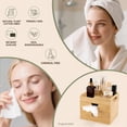 thumbnail image 3 of Bamboo Face Towel Holder, Open-Top Skincare Storage Box for Facial Towels and Beauty Essentials, 3 of 9