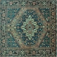thumbnail image 1 of Ahgly Company Indoor Square Persian Light Blue Traditional Area Rugs, 5' Square, 1 of 4