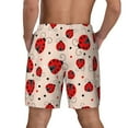 thumbnail image 4 of Fotbe Red Ladybug Men’s Swim Trunks Quick Dry Swim Shorts Board Shorts with Mesh Lining-Small, 4 of 9