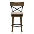 thumbnail image 2 of Furniture of America Shae Wood Swivel 24" Barstool in Live Edge Oak (Set of 2), 2 of 7