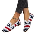 thumbnail image 6 of American Flag Print Patriotic Shoes for Women Slip on Sneakers Classic Mesh Loafers EVA Sole Breathable Shoes, 6 of 6