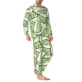 thumbnail image 2 of Yiaed Cute Crocodile Print Men’s Pajamas Set - Long Sleeve Button Down Sleep Shirt and Pajama Bottoms Sleepwear Set Mens Pjs Sets Men's Pajama Bottoms-Medium, 2 of 7