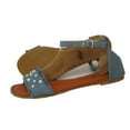 thumbnail image 2 of Starbay Women's Pearl Embellished Ankel Strap Canvas Fashion Sandals, 2 of 3