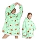 thumbnail image 3 of Manta de Sherpa de invierno nórdica, forro polar de felpa, Sudadera con capucha a juego para la familia, sudadera para niña, ropa de casa de aguacate, manta usable de gran tamaño, 3 of 4