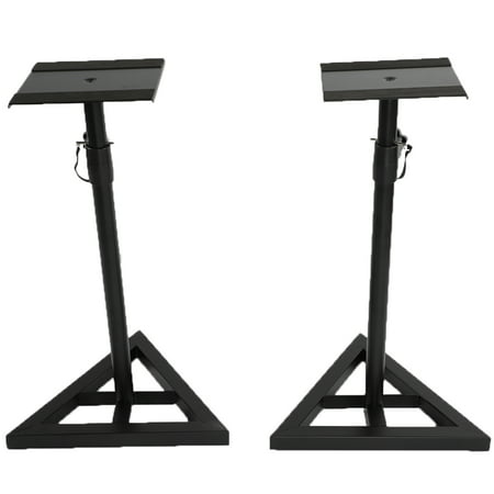 2pcs Heavy Duty Adjustable Height Pro Speaker/Monitor Stands (Best Speaker Stands For The Money)