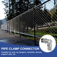 thumbnail image 6 of Uxcell Pipe Clamp Connector, Stainless Steel Chain Link Fence Clamps for Coat Racks Store Shelves Bracket Rail L-Shape, 6 of 7