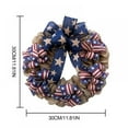 thumbnail image 6 of 11.8-Inch Patriotic Red, White & Blue Foam Rose American Flag Front Door Wreath - Decorative 4th of July Stars & Stripes Indoor Outdoor Decoration - Memorial Day Veterans Home Decor, 6 of 6