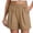 Khaki, variant on Vivianyo HD Women's Tummy Control High Waist Workout Shorts, Curved Hem Solid Soft Stretch Athletic Short Bottoms for Women, Women's Navy, Sizes S-2XL