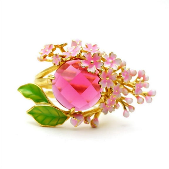 Women Creative Blossom Flower Unique Tree Branch Wedding Rings