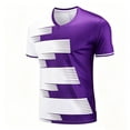 thumbnail image 5 of Kids Soccer Jersey Set Ndbuld Children's Short Sleeve Top With Elastic Waist Shorts Sportswear And Soccer Set For Middle And Big Kids Purple L, 5 of 8