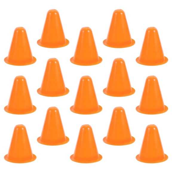 LABSERRON 20Pcs Orange Plastic Roller Skating Cones Portable Outdoor Agility Training Markers