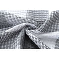 thumbnail image 5 of Imperial Checkered Cotton Textured Waffle Shower Curtain in Silver, 5 of 5