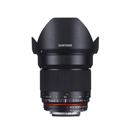 Samyang SY16M-M43 16 mm F2.0 ED Aspherical Ultra Multi Coating CS Camera Lens for Micro Four Thirds Mount