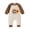 Z01-Beige, variant on larppty 2Pcs Neutral Outfits Newborn Baby Boy Girl Pumpkin Romper Jumpsuit My 1st Thanksgiving Clothes with Hat
