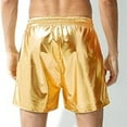 thumbnail image 4 of Metallic Shorts for Men Funky Shiny Hip Hop Party Shorts Night Out Festival Beach Shorts with Pockets, 4 of 4