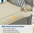 thumbnail image 6 of ELPOSUN 3-Piece Outdoor Rocking Chairs, Wicker Patio Furniture with Thickened Cushions and Table for Porch(Gray & Light Grey), 6 of 8