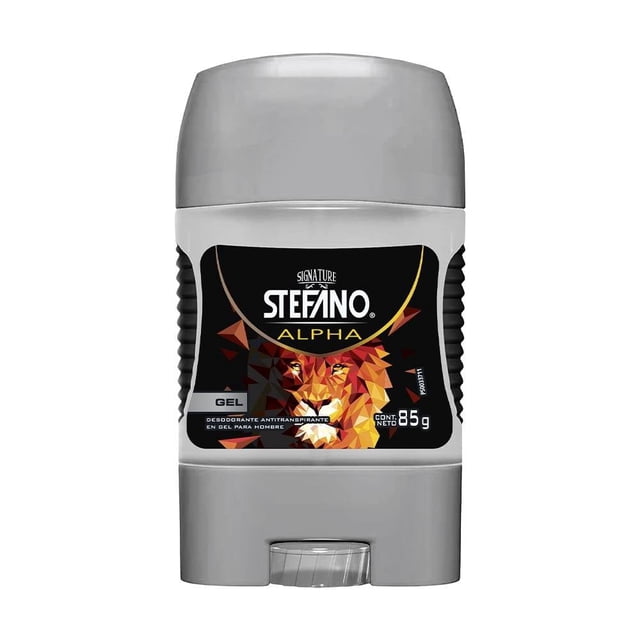 Desodorante Antitranspiarnte en Gel Stefano Alpha para Hombre Protección Contra el Mal Olor 85 g