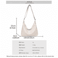 thumbnail image 4 of Entchin Slouchy Hobo Bag for Women, PU Leather Crossbody Shoulder Purse with Adjustable Strap, Soft Vegan Leather Handle Handbag, Casual Everyday Travel Work Bag,Beige, 4 of 6