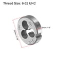 thumbnail image 3 of Uxcell Round Die Stock Handle Wrench Set 6-32 UNC Threading Die and 20mm Die Holder (Capacity: 11mm-20mm / M3-M4), 3 of 6