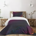 thumbnail image 3 of Ambesonne Ombre Quilted Bedspread Set 2 Pcs, Floral Like Swirls Frame, Twin Size, Multicolor, 3 of 6
