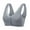 Grey, variant on Womens Bras Plus Size Bra Front Open Buckle No Underwire Lace Vest Bra Thread Sports Bra