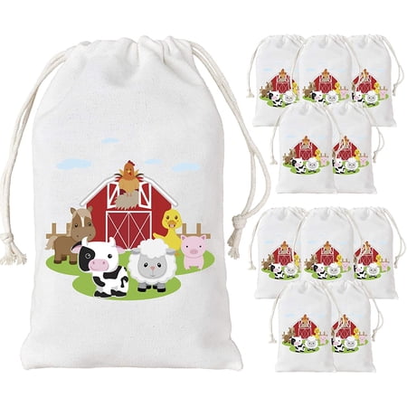 Farm Animal Party Favor Bags Barnyard Party Treat Goody Candy Bags for ...