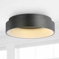 thumbnail image 4 of JONATHAN Y Ring 17.7" Integrated LED Metal Flush Mount Ceiling Light, Black, JYL7206B, 4 of 8