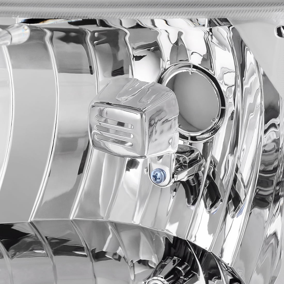 RVNI Chrome Housing Headlights Assembly Fit For 1994-2002 Dodge Ram 1500 2500 3500