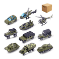 thumbnail image 1 of Carros De Juguete 10 Pz Belug, Verde Militar, 1 of 5