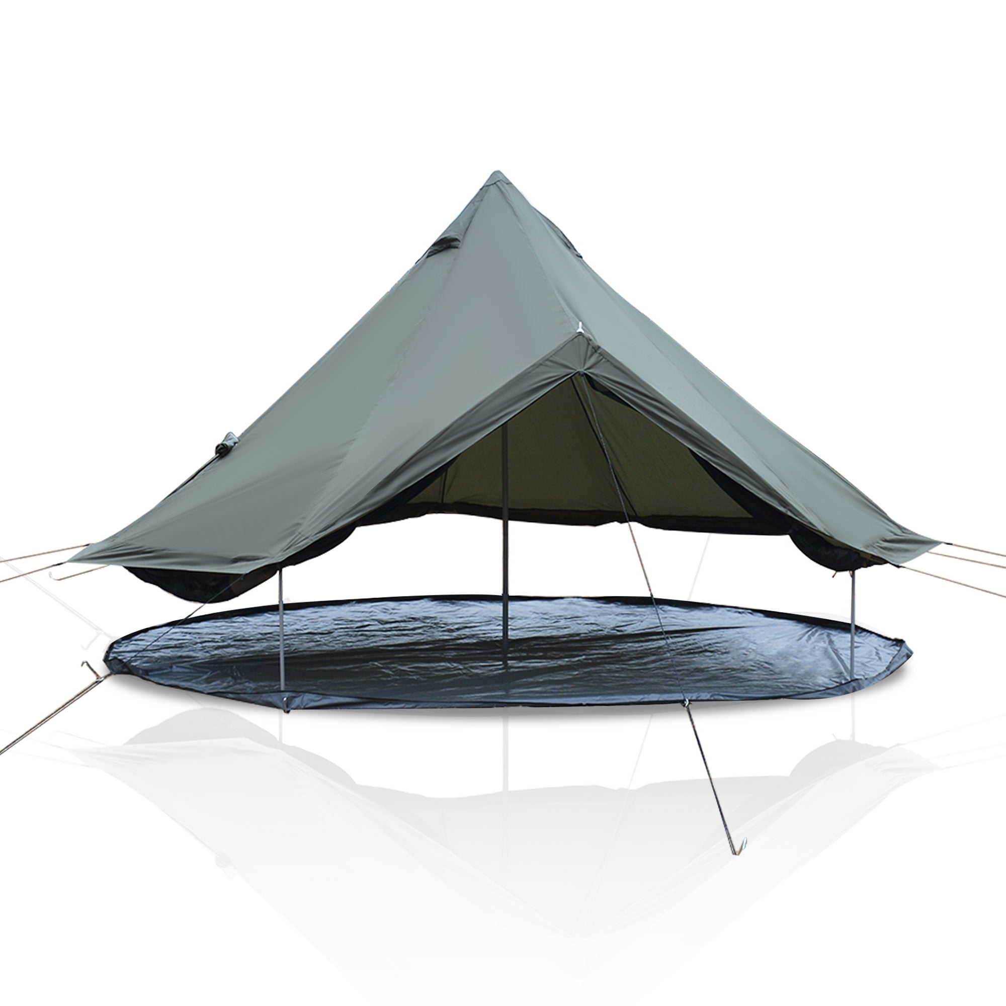Yurt Tent with Stove Jack, 4 Season Waterproof Oxford Family Camping Tent, 9.8 FT Hot Tent Shelter Fits 3-4 People for Outdoor Party