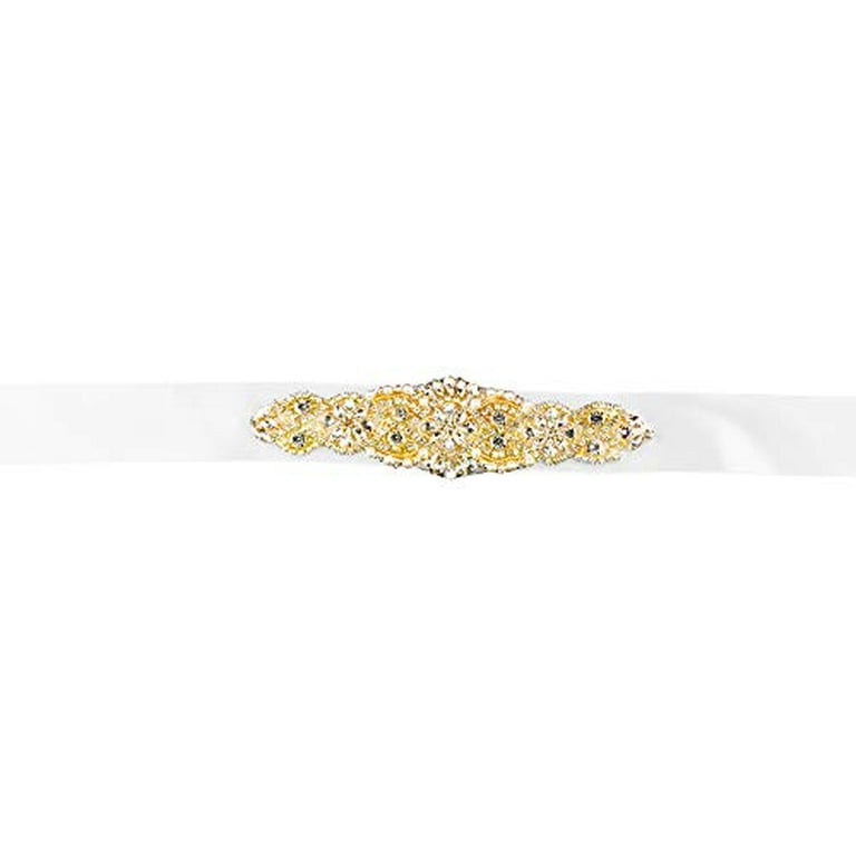 slim fit dress slacks Ivy Bohemian Opal Bridal Belt – Gold & Silver Wedding Dress Sash Gold / Applique Only main image 1