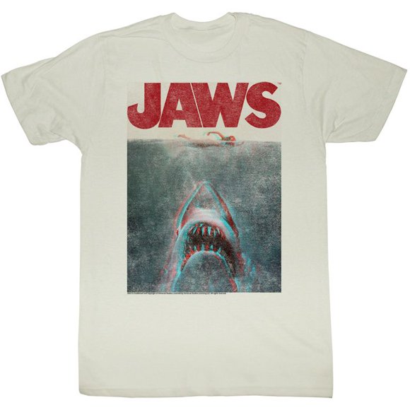 Jaws T-shirt à Manches Courtes pour Adulte Films en 3D Terrifiant