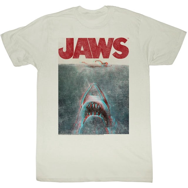 Jaws Movies In Terrifying 3D Adult Short Sleeve T Shirt