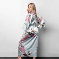 thumbnail image 7 of Elegant Long Floral Silk Kimono Womens Robe, Sizes 2 to 18, Brides and Bridesmaid Robes, Lightweight Robe, 7 of 7
