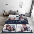 thumbnail image 4 of AISENIN Personalized Photo Blankets Customized Throw Blankets with Picture Birthday Christmas Anniversary Valentines Gift, 4 of 5