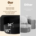 thumbnail image 4 of Unbranded Modern Teddy Fabric Multifunctional Convertible Sleeper Sofa Bed with 2 Pillows, Black, 4 of 17
